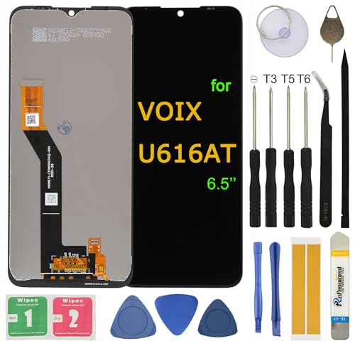 UYGHHK LCD Screen Replacement for Wiko VOIX U616AT 6.5inch Assembly LCD Display Touch Screen Digitizer with Repair Tools