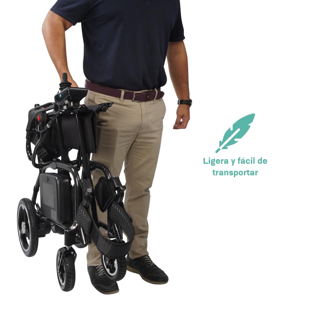 Silla de ruedas eléctrica plegable ligera de fibra de carbono 10,8 Kg MAS Mobility Aid Social Marca Española La Silla de ruedas eléctrica plegable ultraligera de calidad y garantia 100%