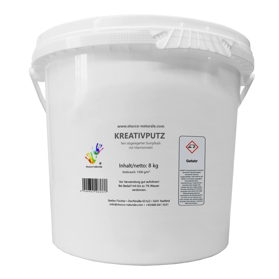 Kreativputz 8 kg (DAS ORIGINAL) Matt Marmorputz Edelputz Spachteltechnik