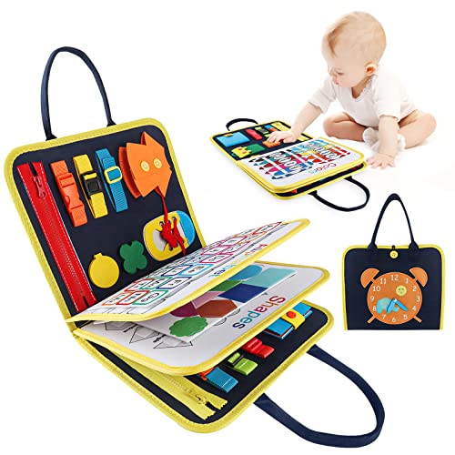LUFEIS Busy Board,Tablero Sensorial Montessori,Tablero Ocupado,Busy Board Toddler,Juguetes Montessori,Tablero de Actividades 1 2 3 4 Años,Juegos de Aprendizaje para Niños Niñas Regalo Cover
