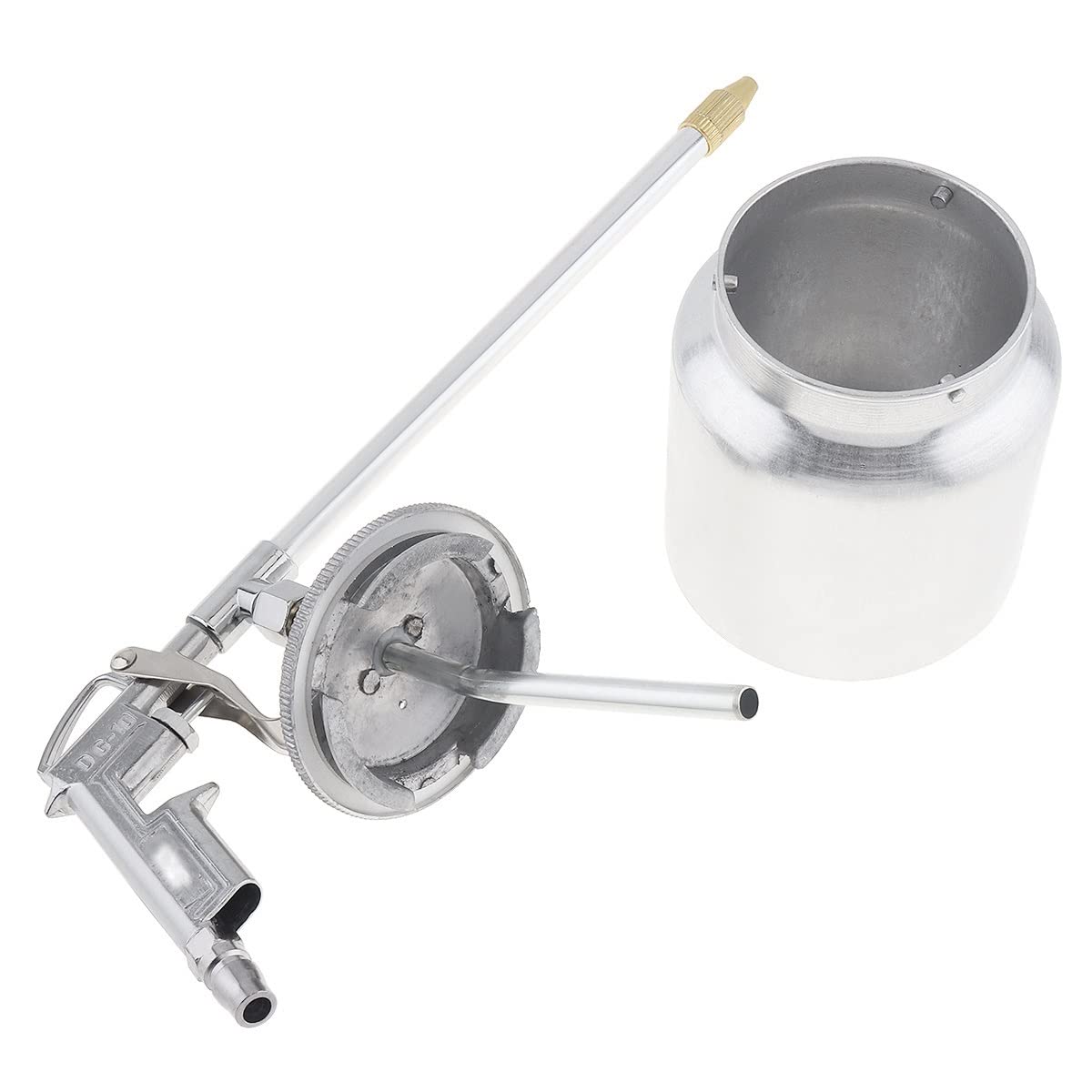 Łącznik do smarownicy Złącze pistoletu smarowego Pneumatyczny pistolet natryskowy typu Silver Pot z kalibrem dyszy 6 mm i aluminiowym garnkiem