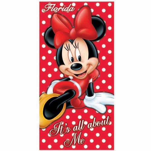 Disney Minnie Mouse It s All About Me Florida Beach Towel
