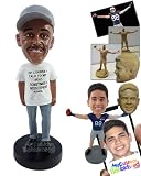 Custom Bobblehead Good Old Fella Wearing Nice Shirt and Clasic Jeans and Shoes - Leisure & Casual Ca