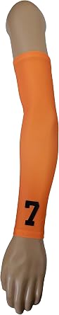 Custom Number/Initials Baseball Football Basketball Soccer Arm Sleeve - Orange