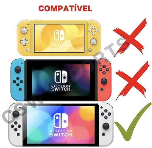 Case Nintendo Switch Oled com Pelicula de Vidro e Grip