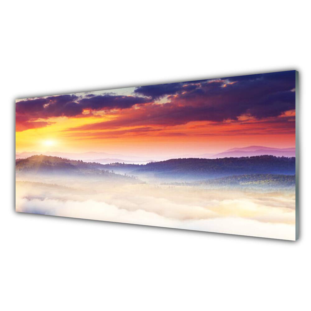 Impression sur verre trempé 125x50cm tableau mural moderne pour décoration salon