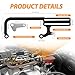 304147 EZ EFI Car Cable Mounting Kit, Black Steel Throttle Cable Bracket, Adjustable Compatible with GM 700R4 Automatic Transmission (Black)