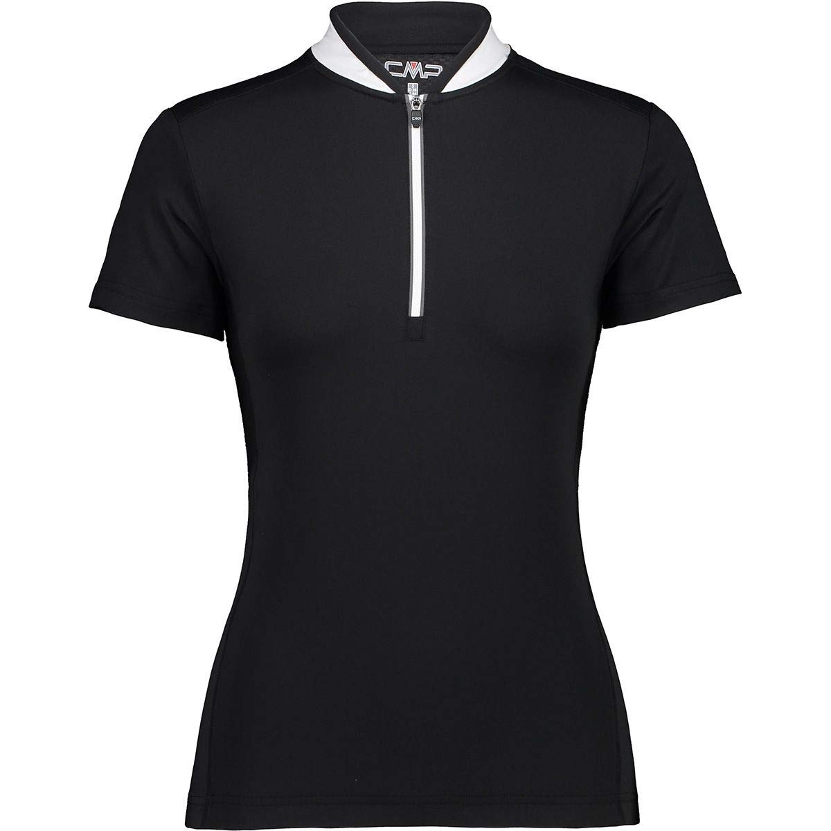 CMP - Camiseta ciclista elástica para mujer, Negro, XXS