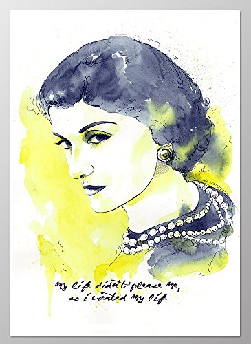 11x14 Coco Chanel poster #A099. Coco Chanel quote.Fashion wall art. Coco Chanel wall art. Coco Chanel art print.Poster of Coco Chanel.Coco Chanel gifts.Yellow wall art.Watercolor painting Inspired.