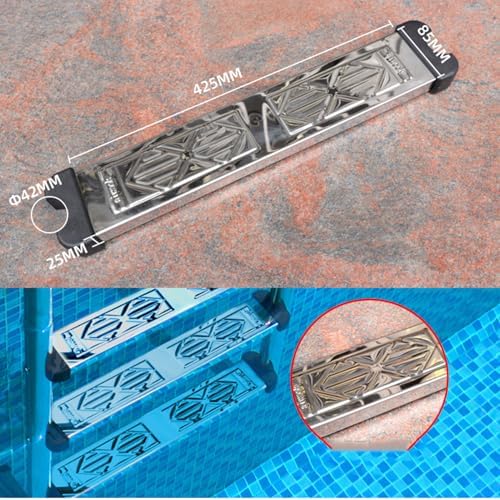 3rd Order 3-Step Non-Slip Swimming Pool Ladder, 304 Stainless Steel for Inground/Outdoor Pools, Easy Assembly, Durable Design for Safe Climbing, Perfect for Home Use