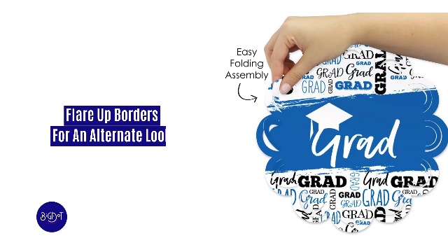 Big Dot of Happiness Blue Grad - Set de 12 platos redondos de papel miniatura 7