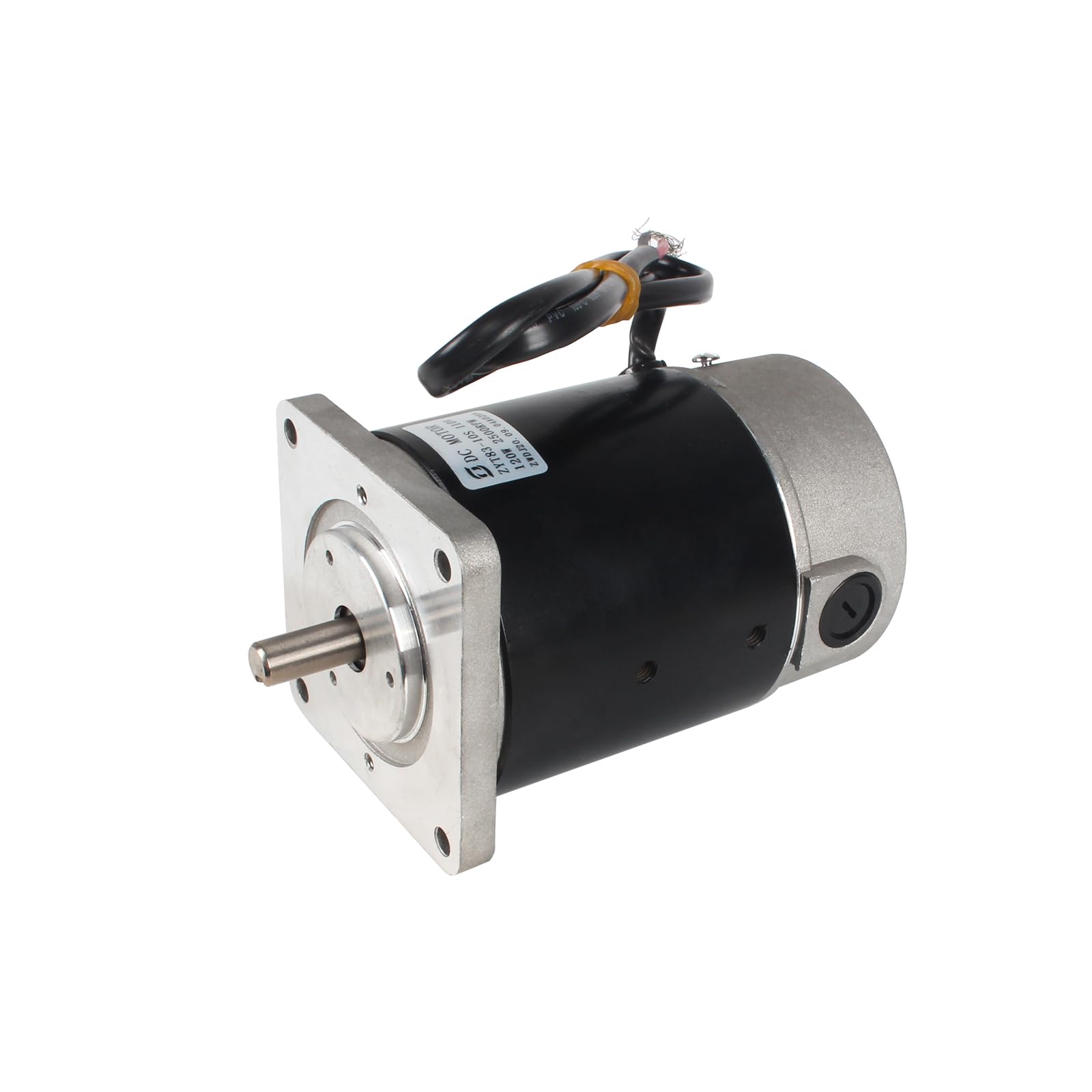 RATTMMOTOR ZYT83-10S Brushed Motor 120W 110V DC Mini Lathe Motor 2500RPM, M10 Shaft Brushed DC Spindle Motor for Metal Lathe Machine Motor Replacement Part Accessories CJ0618