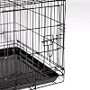Prevue Pet Products Home On-The-Go Single Door Dog Crate - Extra Small Collapsible Dog Cage for Travel, Indoor, and Outdoor Use, Foldable Kennel Design, Deep Plastic Pan - XS, Black