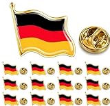 12/25/50/ PCS small metal German flag lapel pin Deutschland Germany flag pins for women men suit jacket clothes backpack hat bulk (12)