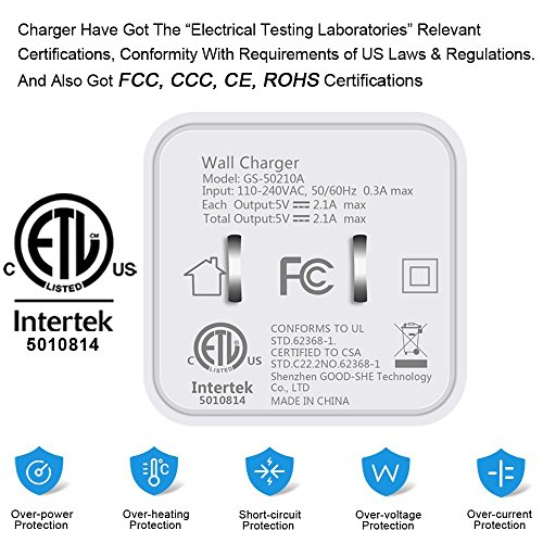 iPhone Cha   rger, KOZOPO Lightning Cable 6FT(2-Pack) Fast Charging Data Sync Transfer Cord with 2 Port USB Plug Wall Charger Travel Adapter Compatible with iPhone 11 Pro Max XS XR X 8 7 Plus 6S 6 iPad