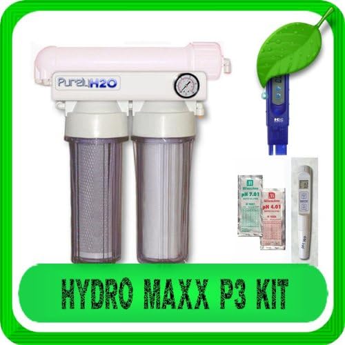 Hydroponics Reverse Osmosis Pure Water Carbon Filter System Complete Kit