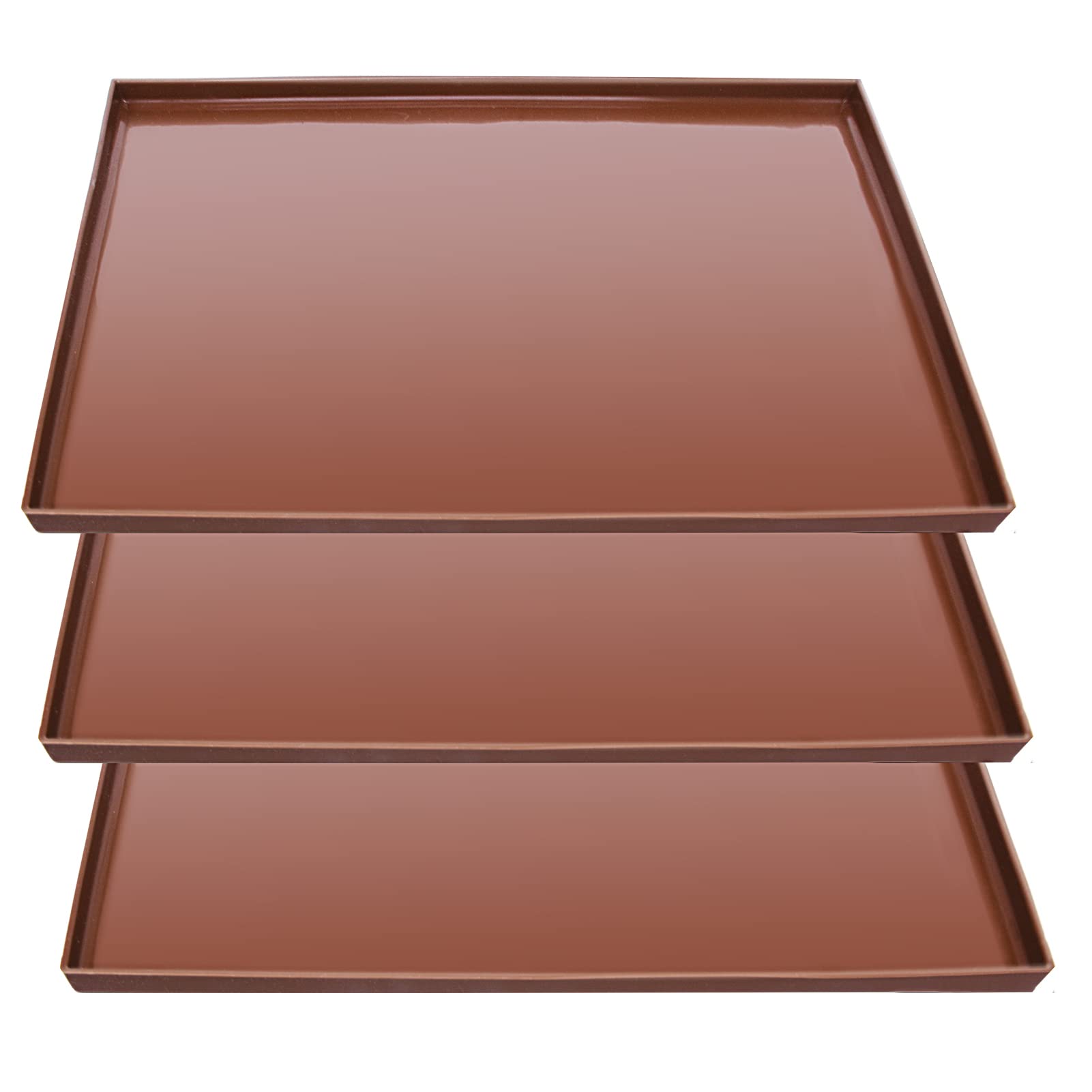 GOEDCH 4 Feuilles Silicone Déshydrateur Avec Bord + Grattoirs – Tapis Réutilisables Sans BPA, Pour Fruits, Légumes, Herbes, Viande Séchée