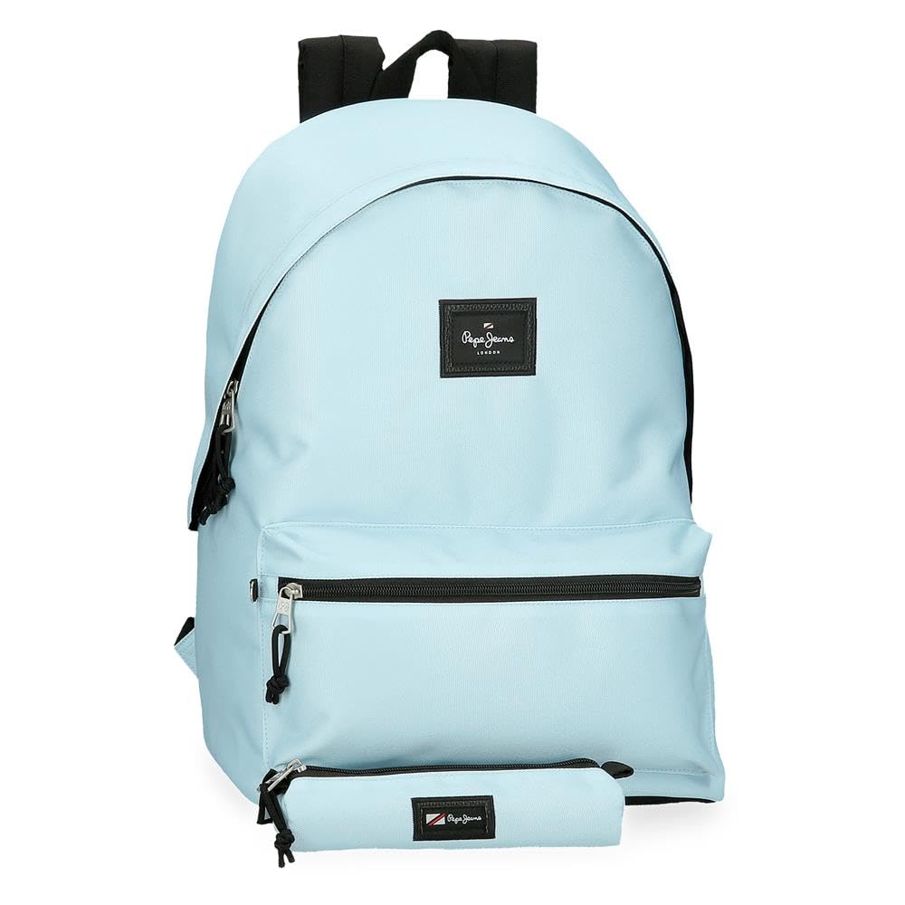Pepe Jeans Aris Colorful Mochila para Portátil Doble Compartimento Portátil 15,6 Pulgadas Azul 31x44x17,5 cms Poliéster by Joumma Bags