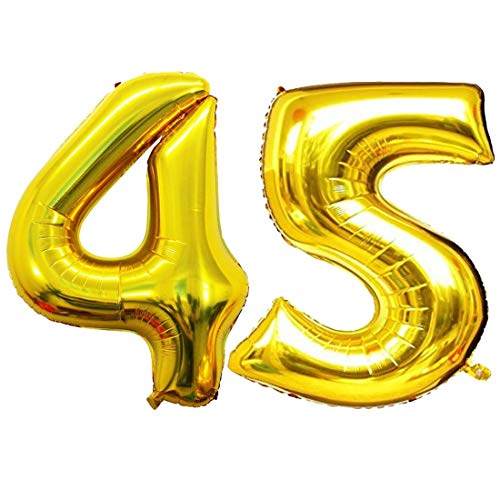 Image of Atpata Funky Number Foil Balloons for Numeric Milestone Parties (40 INCH, 45)