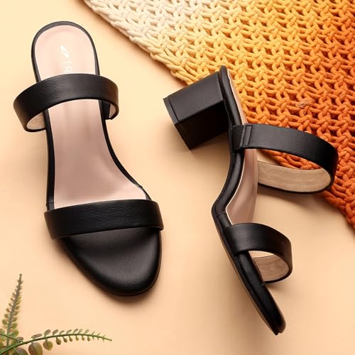 Image of TRASE Block Heels Sandals For Women, Sassy-I Stylish & Comfortable Footwear