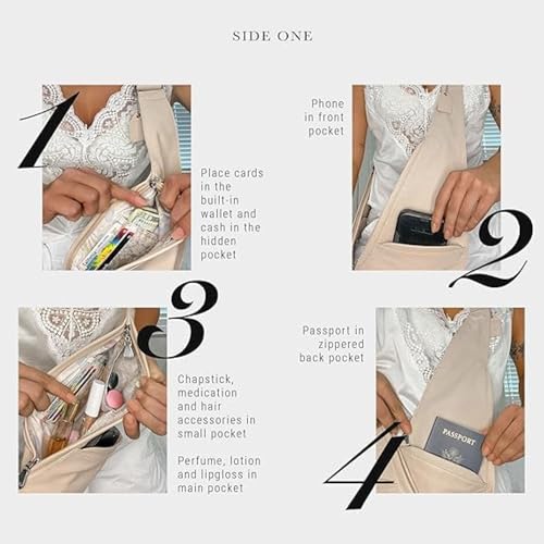 Image of SASH Crossbody Bag - Genuine or Faux Leather Purse for Women - Travel Sling Bag with FRID-Protected Wallet | Genuine