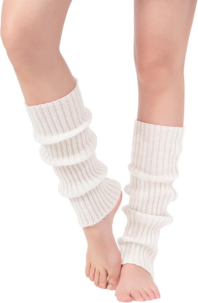 Leg warmers for girls Knitted Stirrup Leg Warmers for women Winter Extra Soft long leg warmers for Yoga