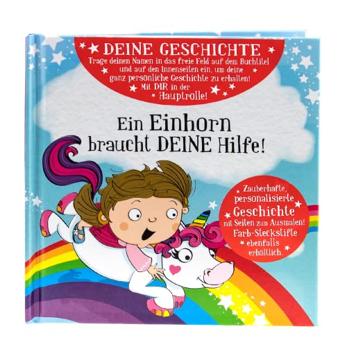 Personalisiertes Magisches Märchenbuch - Blanko Einhorn-Mädchen Cover