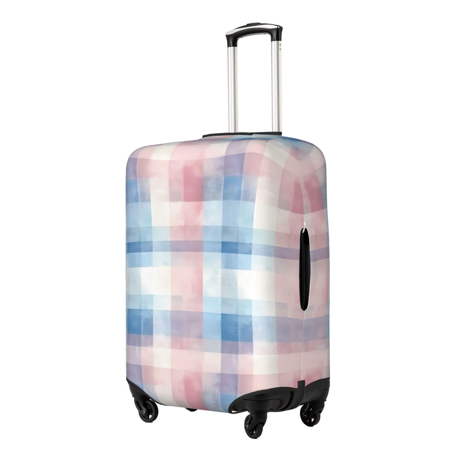 Kofferabdeckungen, Kofferschutzhülle, rosa/blau, Schachbrettmuster, 18–32 Zoll(M)