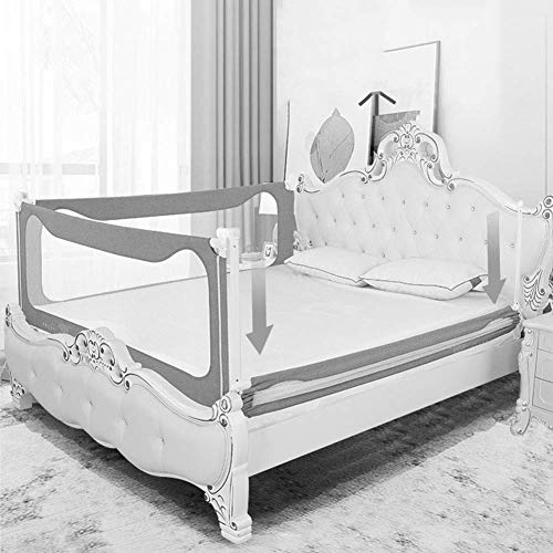Rieles de cama de 3 lados para niños tamaño queen color naranja 3