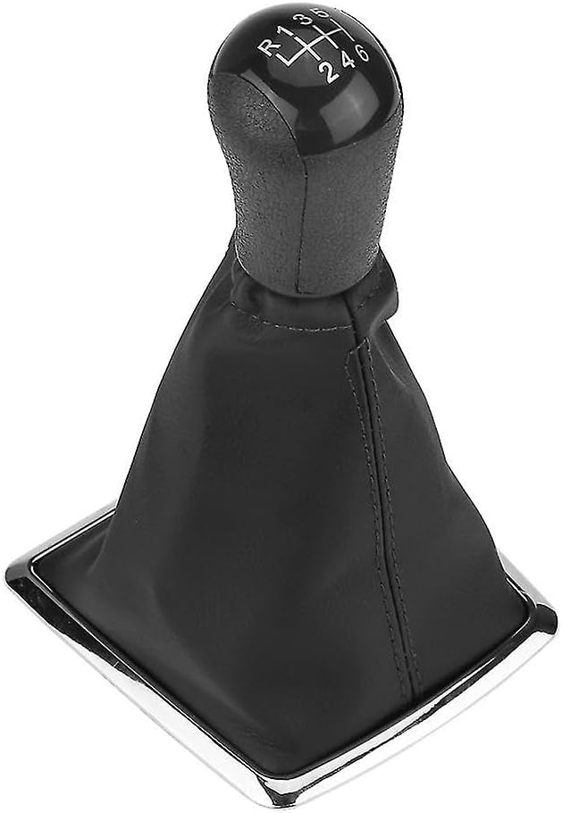 6 Shift Knob with Artificial Gaiter Boot Cover Premium Aftermarket Replacement for Focus MK2 Ergonomic Easy Install Stick