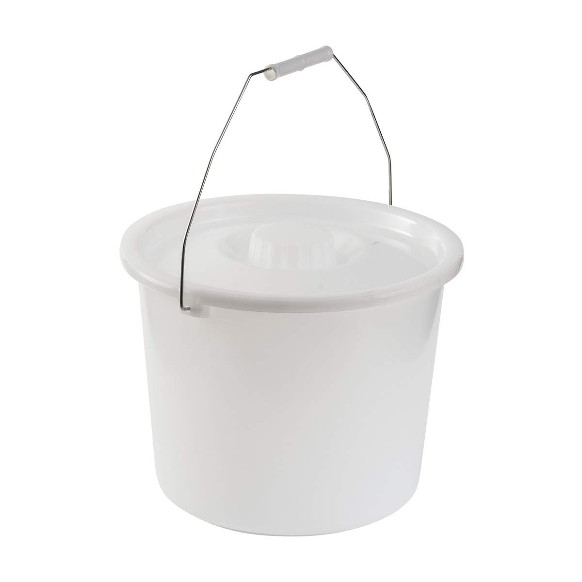 DMI Bedside Commode Replacement Bucket with Lid & Handle, Easy to Clean, Durable or Sturdy, Holds up to 12 Quarts, Universal Pail Chair