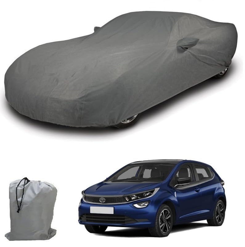 Image of ARCUATE Triple Layer Custom fit Car Body Cover for Tata Altroz |Top Layer Dustrproof | Middle Layer Waterproof | Bottom Layer Scratch Protection | Outdoor Indoor Fabric