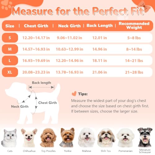 Image of YUDODO Bowknot Dog Sweater Dress for Small Dogs Girl, Stretchy Pet Clothes