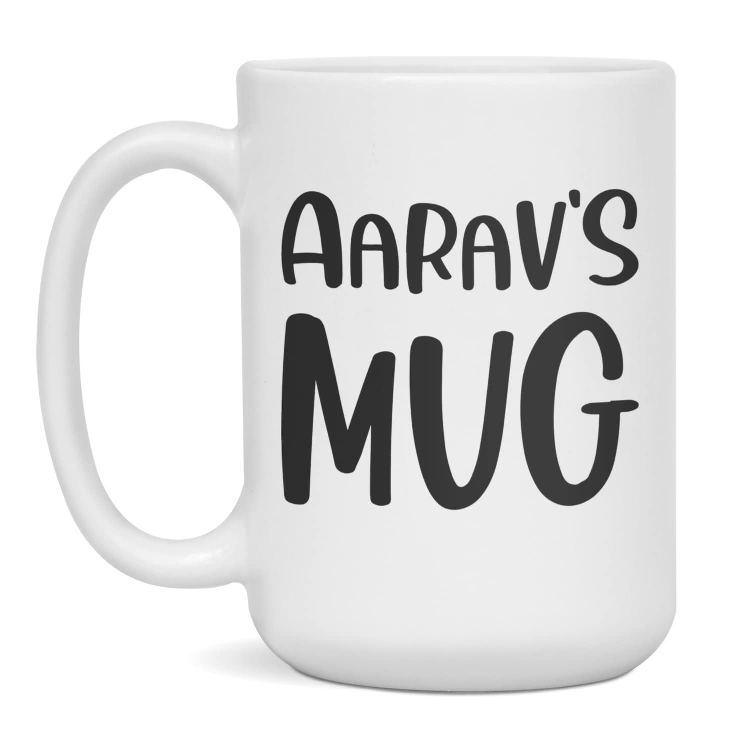 Custom personalized Aarav's mug unique gift, 15-Ounce White