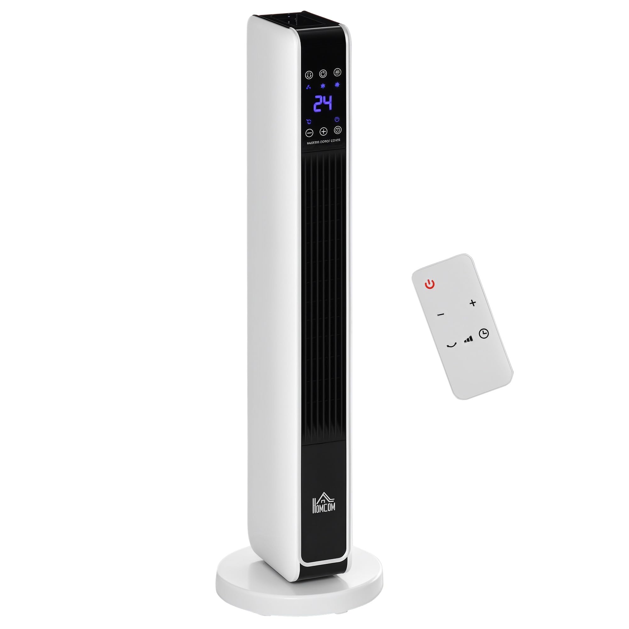 HOMCOM Radiateur Électrique Oscillant Céramique PTC 21 x 21 x 73 cm