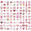 100Pcs Valentines Stickers for Kids, Holographic Heart Stickers Bulk for Valentines Day Gifts for Kids Classroom School Exchange,Thickened Backing Vinyl Decals, Party Favors, Goodie Bags Decorations #4