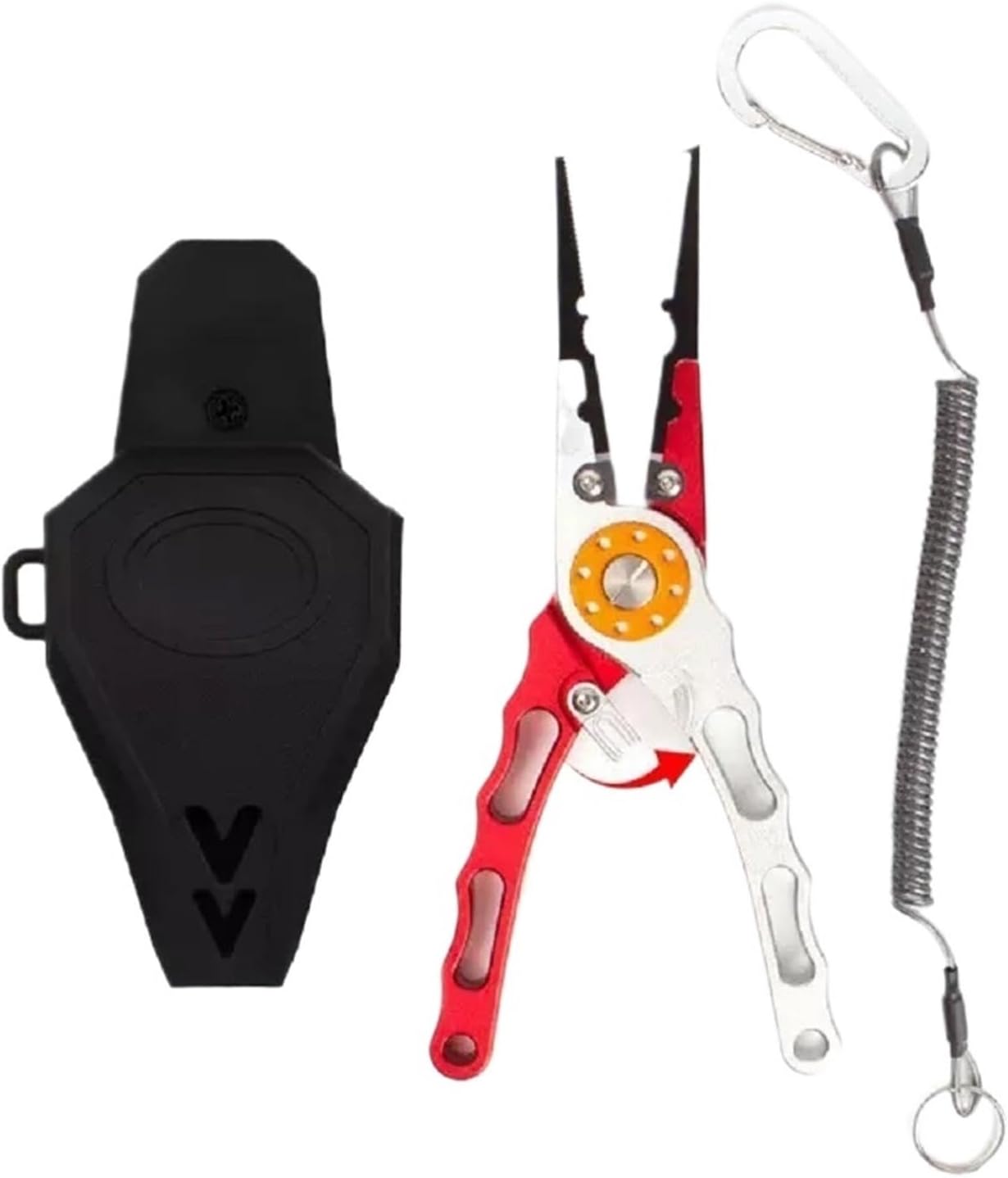 3Pcs Aluminum Alloy Lure Pliers Fish Controller Set Multi-functional Spinning Casting Fish Lip Grabber Fishing Equipment Tool(Gray)