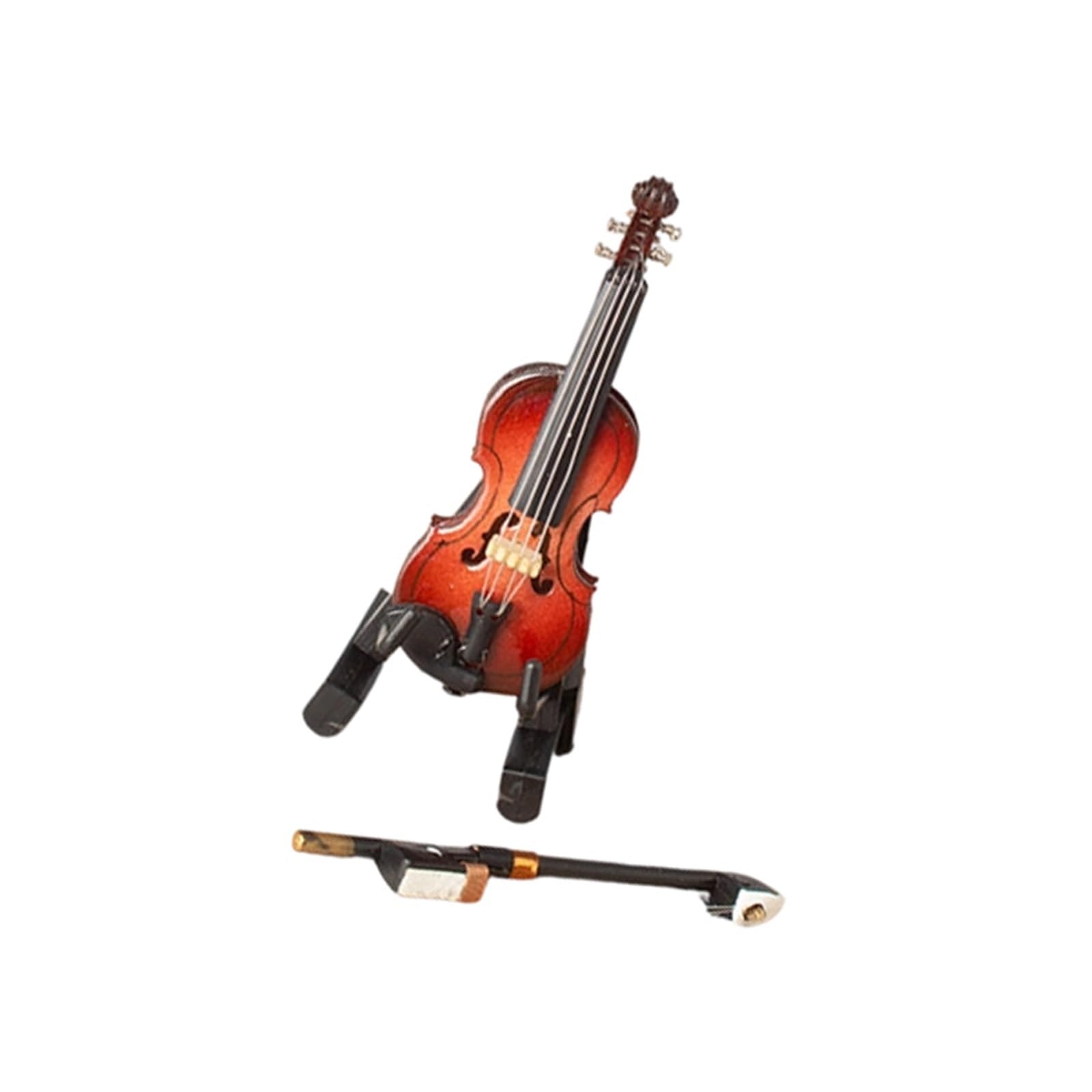 ZXFJYUIP Miniature Violin Model Professional Musical Instrument Ornament(6CM)