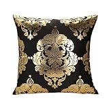 UINGKID Kissenbezug Kissenhülle Dekorative Dekokissen Sofakissen Lendenkissen Wurfkissenbezug Polyester Gold Brief Kissenbezug Sofa Auto Taille Kissenbezug Home Decor