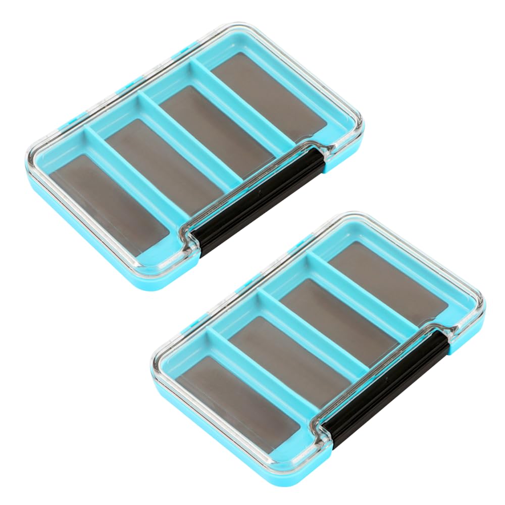 Fishing Tackle Box, 2Pcs 4/8/12-Grids Magnetic Fish Hook Box Waterproof Fishing Box for Lures Hooks Accessories