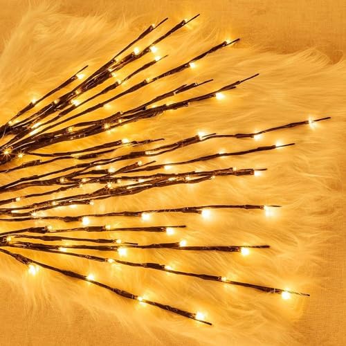 Hairui Twig Birch Branch with Fairy Lights 32in 100 LED Battery