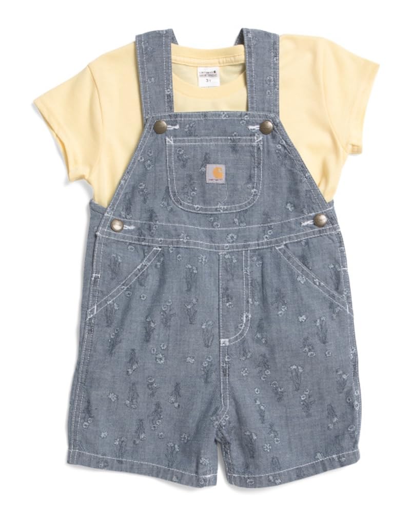 Carhartt Baby-Mädchen-Set, kurzärmeliges T-Shirt und Shortall