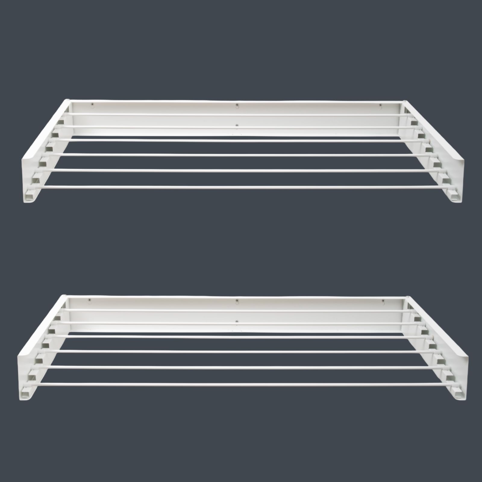 Foxydry White (Limited Edition) Hide Wall Mounted Clothes Airer Balcony Wall Mounted Clothes Airer Outdoor Indoor Retractable Foldable (, 117Cm X2)