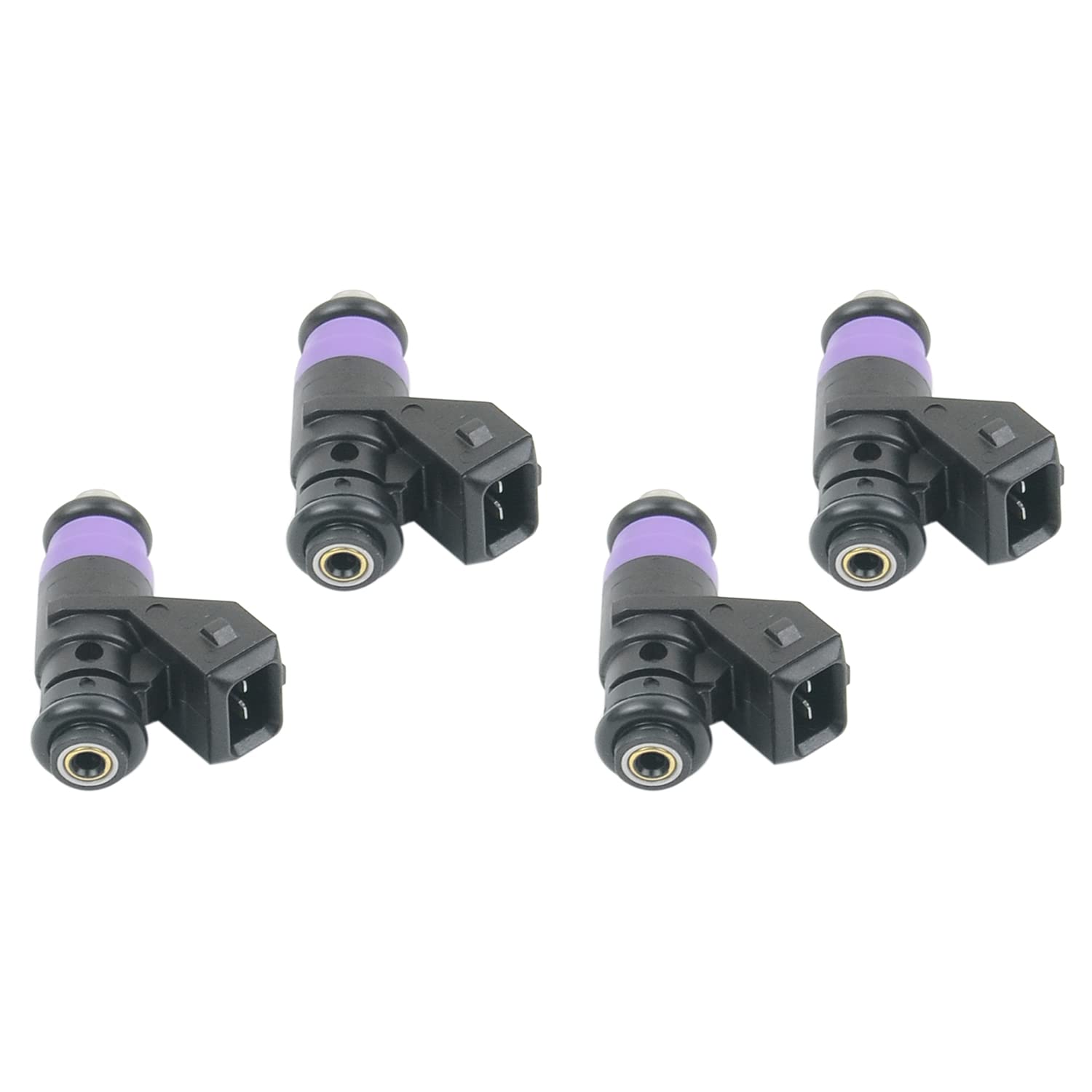 Bisenia Set di 4 iniettori benzina compatibili con LAGUNA II SCéNIC II CLIO III 8200505191 8200132259