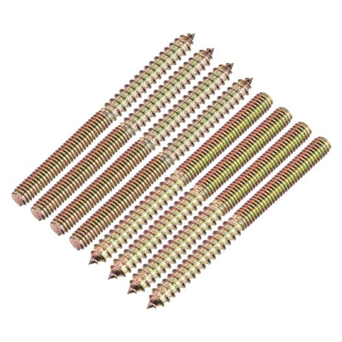 Image of uxcell 5 /16-18x4 Hanger Bolts, 8pcs Double Ended Screws Wood Dowel Screws for Furniture