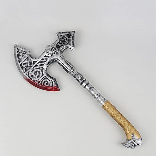 Miniatura 4 de LIOOBO Hacha falsa de Halloween de hacha falsa hacha plateada de metal de plástico, accesorio de disfraz de cosplay, accesorios de hacha realista