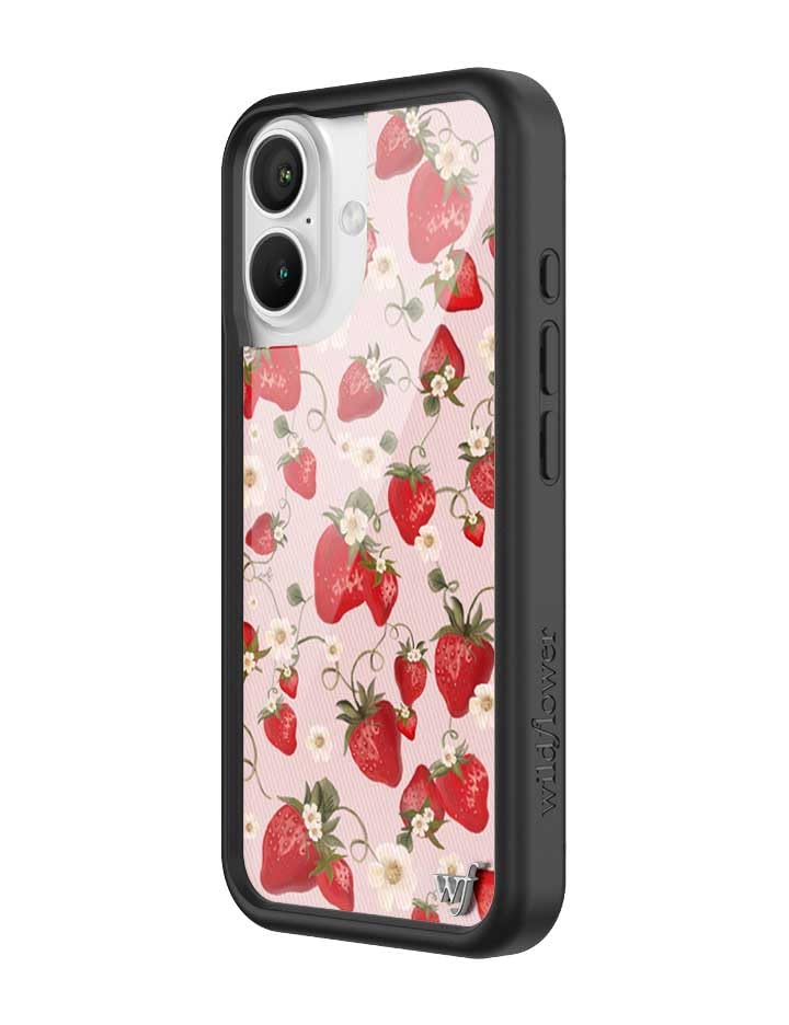 Image of Wildflower Cases - Compatible with iPhone 16 | Protective Bumper, 6.5ft Drop Test Certified, Women Owned Small Business | Strawberry Fields