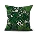 coussin frais tropicaux Feuilles vertes Fleur Série Motif coutures Taie d'oreiller Décor coussin en coton 45 x 45 cm) My-p1059–01