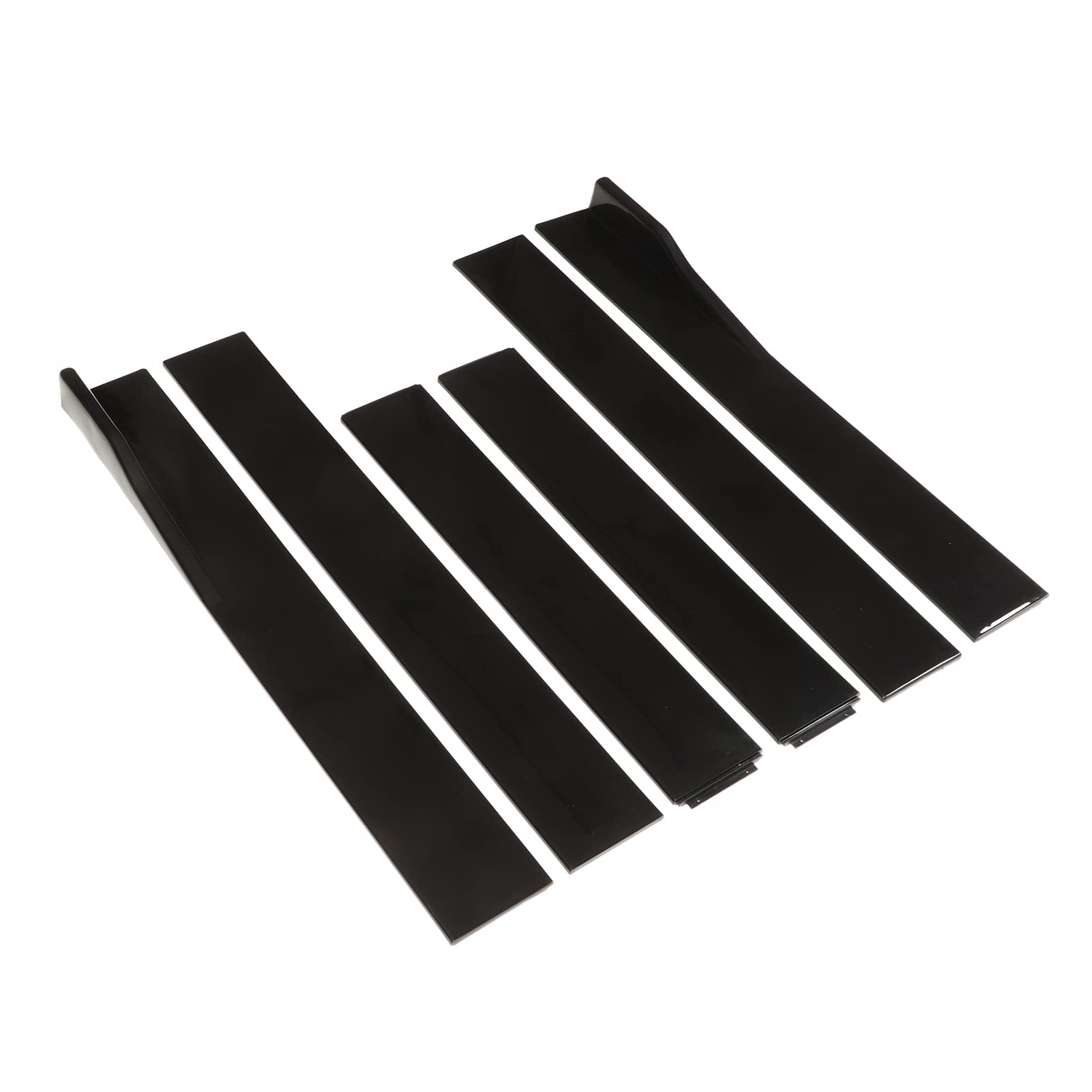 Tissting Jupe latérale pour Voiture, Extensions de Ligne inférieure, déflecteurs de Bas de Caisse en ABS Noir Brillant 2,2 m, Protection Contre Les Bosses et Les Rayures, kit carro