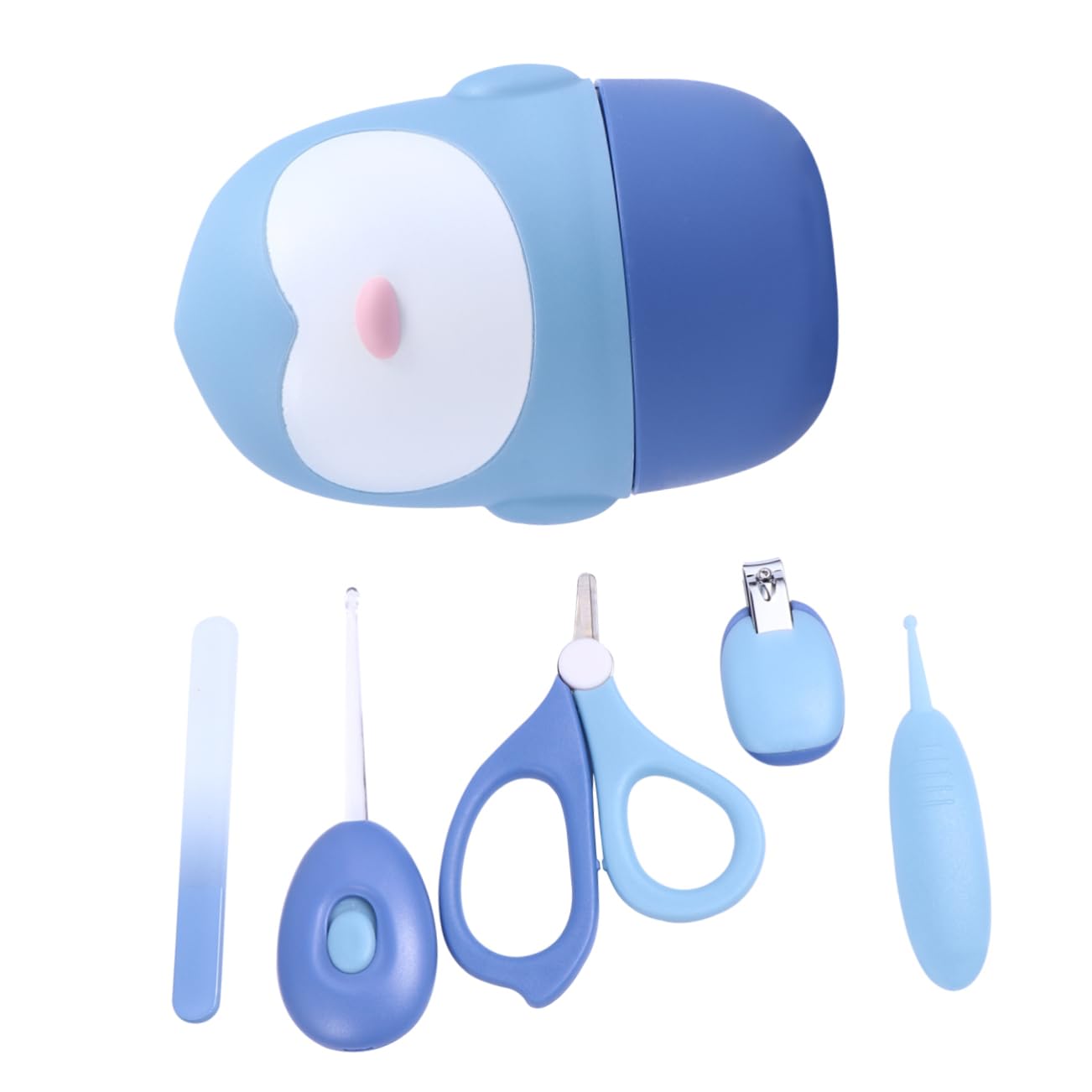 Abaodam 2sätze Nagelpflege Teiliges Kit Mit Nagelschneider Schere Pinzette Und -ohrlöffel Für Neugeborene in Blau Und Ergonomisches Design Für Sichere Anwendung
